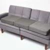 Grey Suede Orthopaedic Foam 3 Seater Booster Cushion