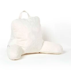 Natural Reading Pillow Memory Foam Filling & Velvet Cover, Standard