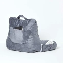 Grey Reading Pillow Memory Foam Filling & Velvet Cover, Standard 13 Grey Reading Pillow Memory Foam Filling & Velvet Cover, Standard -Best Homeware Store cu1235a 4 2