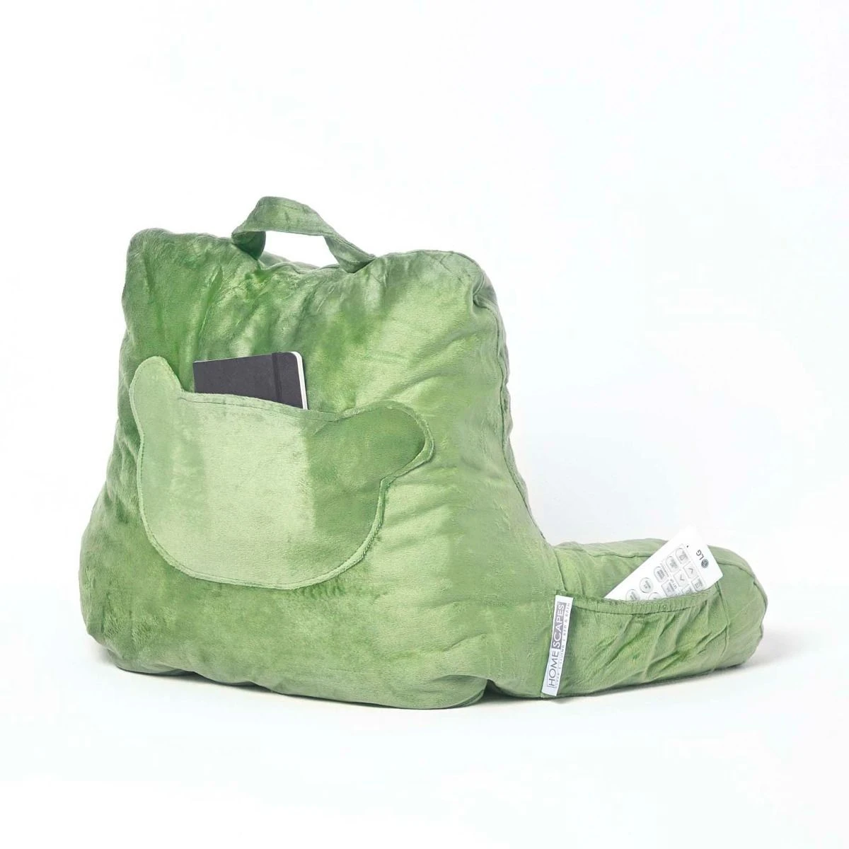 Green Reading Pillow Memory Foam Filling & Velvet Cover, Standard 6 Green Reading Pillow Memory Foam Filling & Velvet Cover, Standard - Image 4