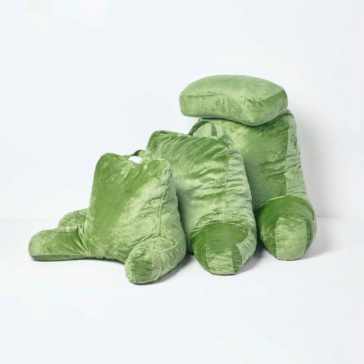 Green Reading Pillow Memory Foam Filling & Velvet Cover, Standard 7 Green Reading Pillow Memory Foam Filling & Velvet Cover, Standard - Image 5