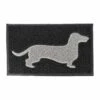Grey Dog Silhouette Recycled Rubber Doormat