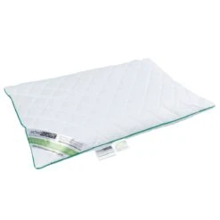 Quilted Organic Buckwheat Pillow For Head And Neck Support - Firm