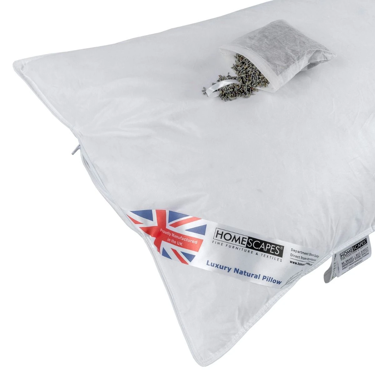 Goose Feather & Down Lavender Pillow With Dried Lavender Insert Extra Fill 3 Goose Feather & Down Lavender Pillow With Dried Lavender Insert Extra Fill