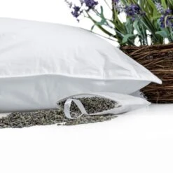 Goose Feather & Down Lavender Pillow With Dried Lavender Insert Extra Fill 13 Goose Feather & Down Lavender Pillow With Dried Lavender Insert Extra Fill -Best Homeware Store dp1254e