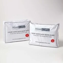 Luxury White Duck Down 15 Tog All Seasons Duvet