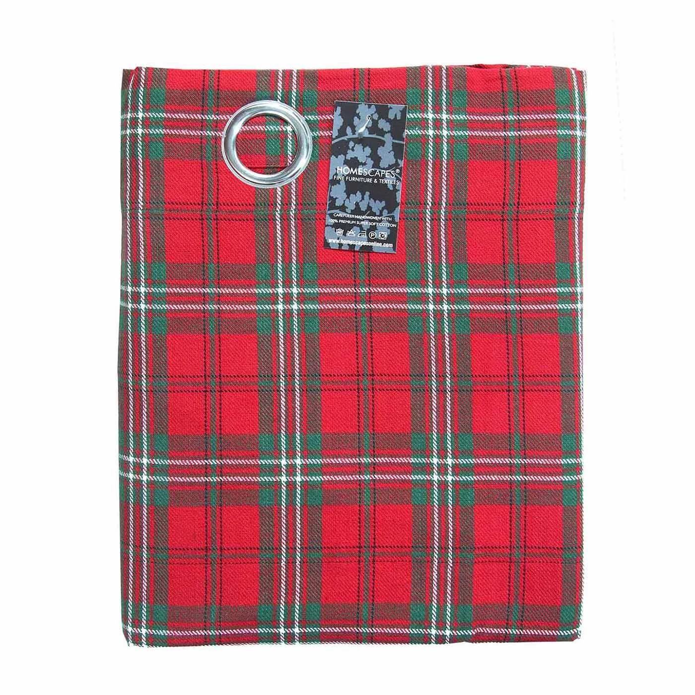 Edward Tartan Check Ready Made Eyelet Curtain Pair 7 Edward Tartan Check Ready Made Eyelet Curtain Pair - Image 5