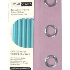 Pastel Pink Herringbone Chevron Blackout Thermal Curtains Pair Eyelet Style 11 Pastel Pink Herringbone Chevron Blackout Thermal Curtains Pair Eyelet Style -Best Homeware Store embossed eyelet curtain pastel pink 2 6