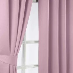Best Homeware Store -Best Homeware Store embossed eyelet curtain pastel pink 3 6