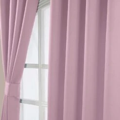 Pastel Pink Herringbone Chevron Blackout Thermal Curtains Pair Eyelet Style 9 Pastel Pink Herringbone Chevron Blackout Thermal Curtains Pair Eyelet Style -Best Homeware Store embossed eyelet curtain pastel pink 4 6