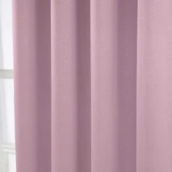 Pastel Pink Herringbone Chevron Blackout Thermal Curtains Pair Eyelet Style 10 Pastel Pink Herringbone Chevron Blackout Thermal Curtains Pair Eyelet Style -Best Homeware Store embossed eyelet curtain pastel pink 5 6