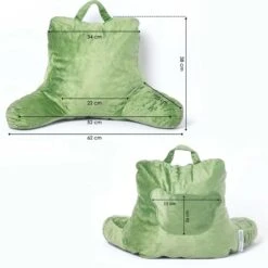 Green Reading Pillow Memory Foam Filling & Velvet Cover, Standard 17 Green Reading Pillow Memory Foam Filling & Velvet Cover, Standard -Best Homeware Store green 1