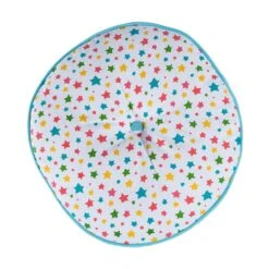 Multi Stars & Blue Stripes Round Floor Cushion