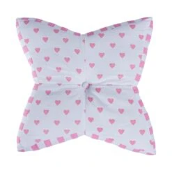 Pink Hearts Star Floor Cushion