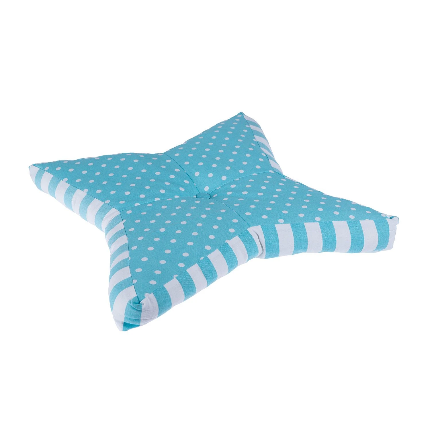 Blue Polka Dot Star Floor Cushion 5 Blue Polka Dot Star Floor Cushion - Image 3