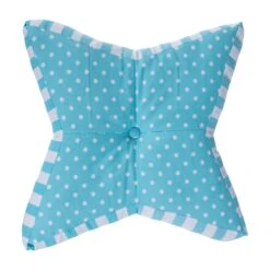 Blue Polka Dot Star Floor Cushion