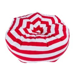 Red And White Stripe Pleated Round Floor Cushion 8 Red And White Stripe Pleated Round Floor Cushion -Best Homeware Store httpsimages.vikkit.co .ukamazon newfloor cushionsnewcu1168cu1168 3