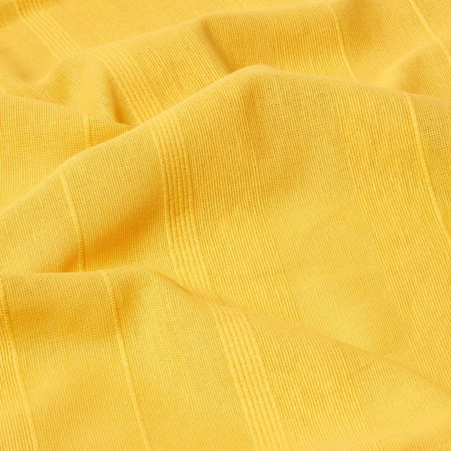 Cotton Rajput Ribbed Yellow Throw 6 Cotton Rajput Ribbed Yellow Throw - Image 4