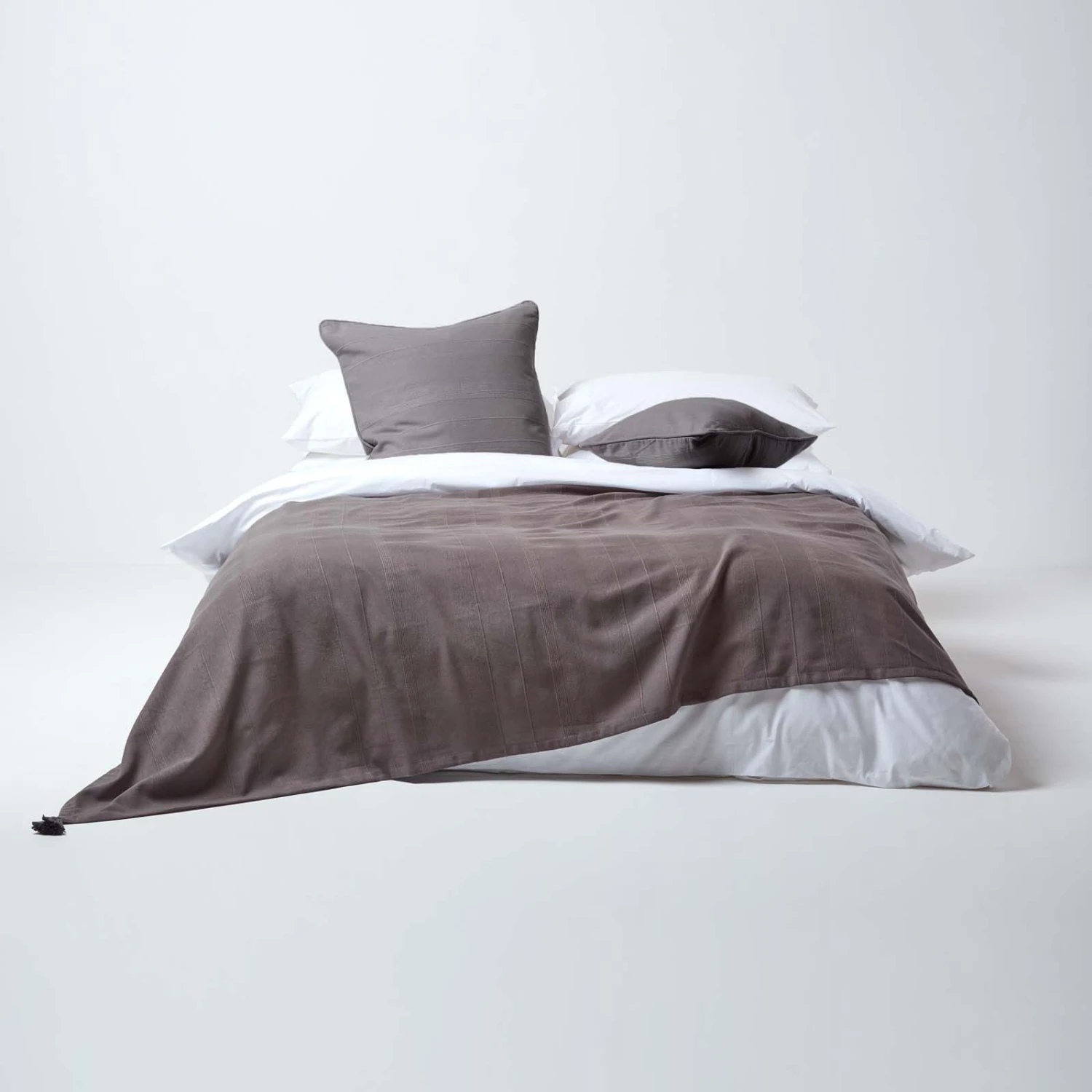 Cotton Rajput Ribbed Sea Grey Throw 5 Cotton Rajput Ribbed Sea Grey Throw - Image 3