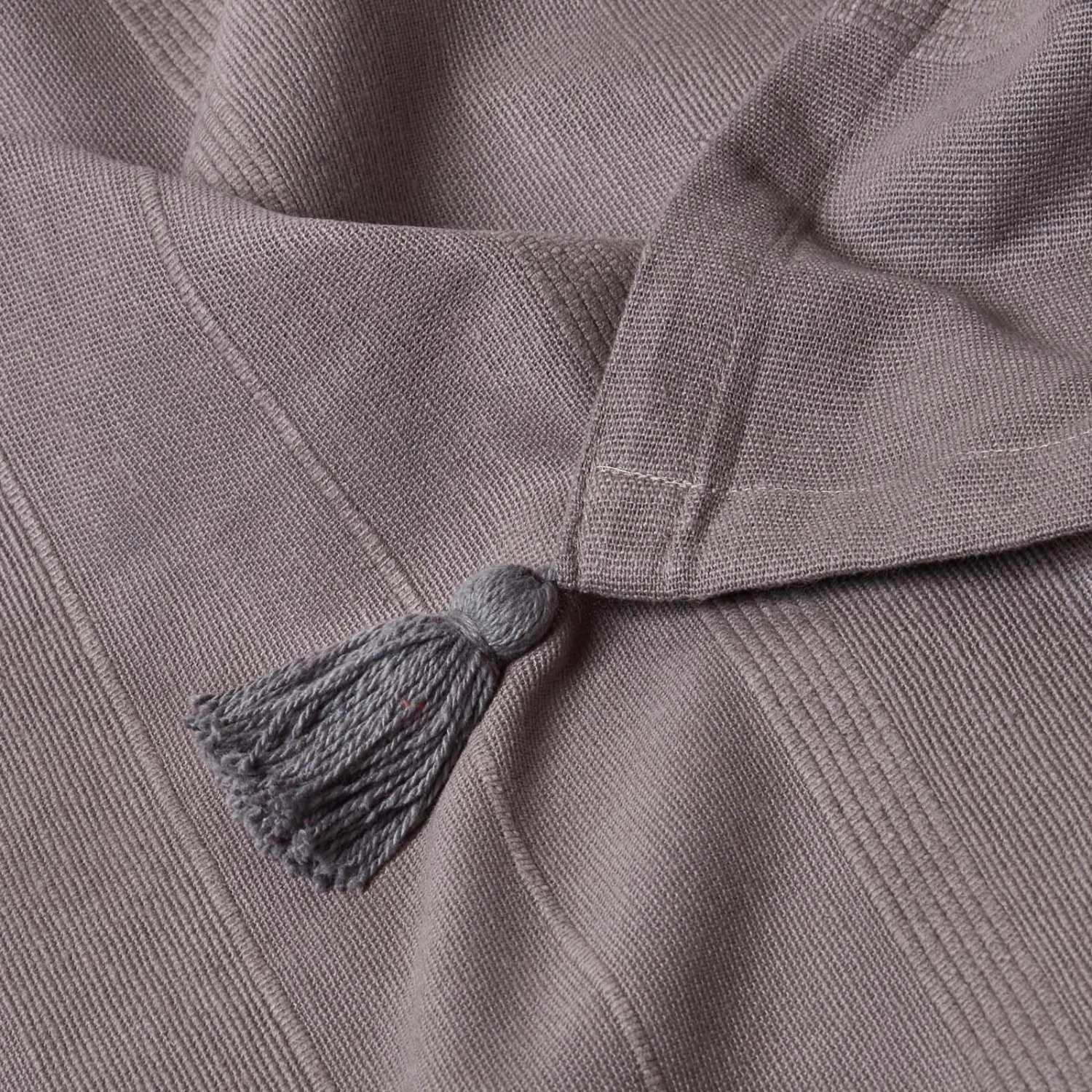 Cotton Rajput Ribbed Sea Grey Throw 7 Cotton Rajput Ribbed Sea Grey Throw - Image 5