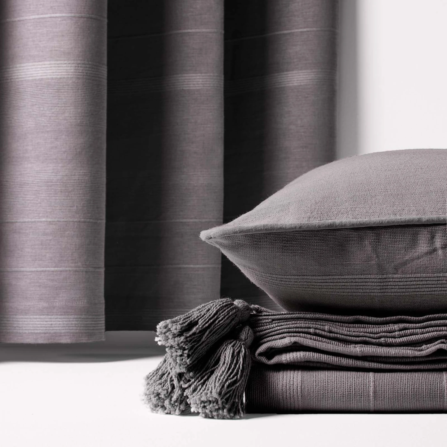 Cotton Rajput Ribbed Sea Grey Throw 8 Cotton Rajput Ribbed Sea Grey Throw - Image 6