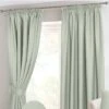 Ivory Herringbone Chevron Thermal Blackout Curtains Pair Pencil Pleat