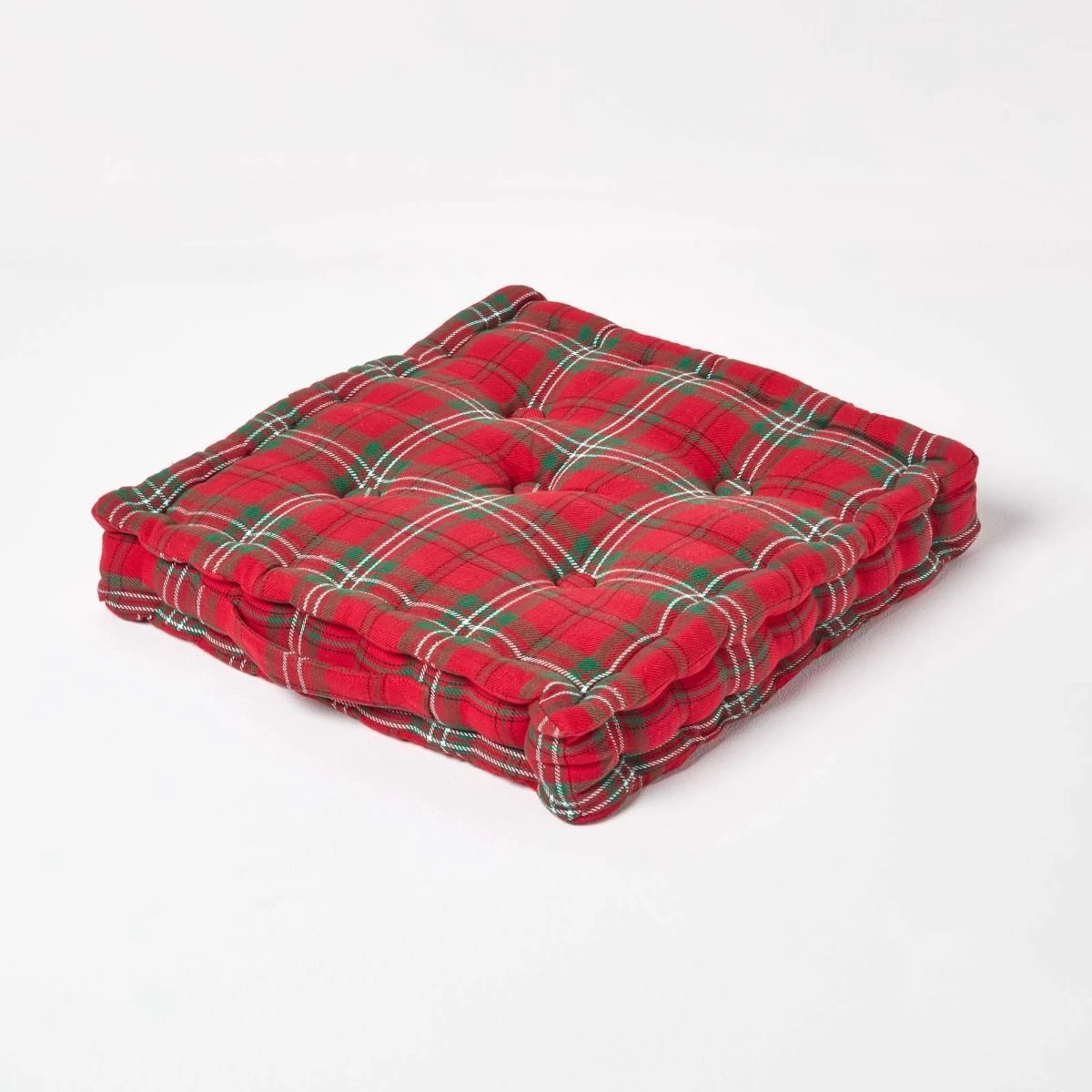 Cotton Edward Tartan Floor Cushion 3 Cotton Edward Tartan Floor Cushion