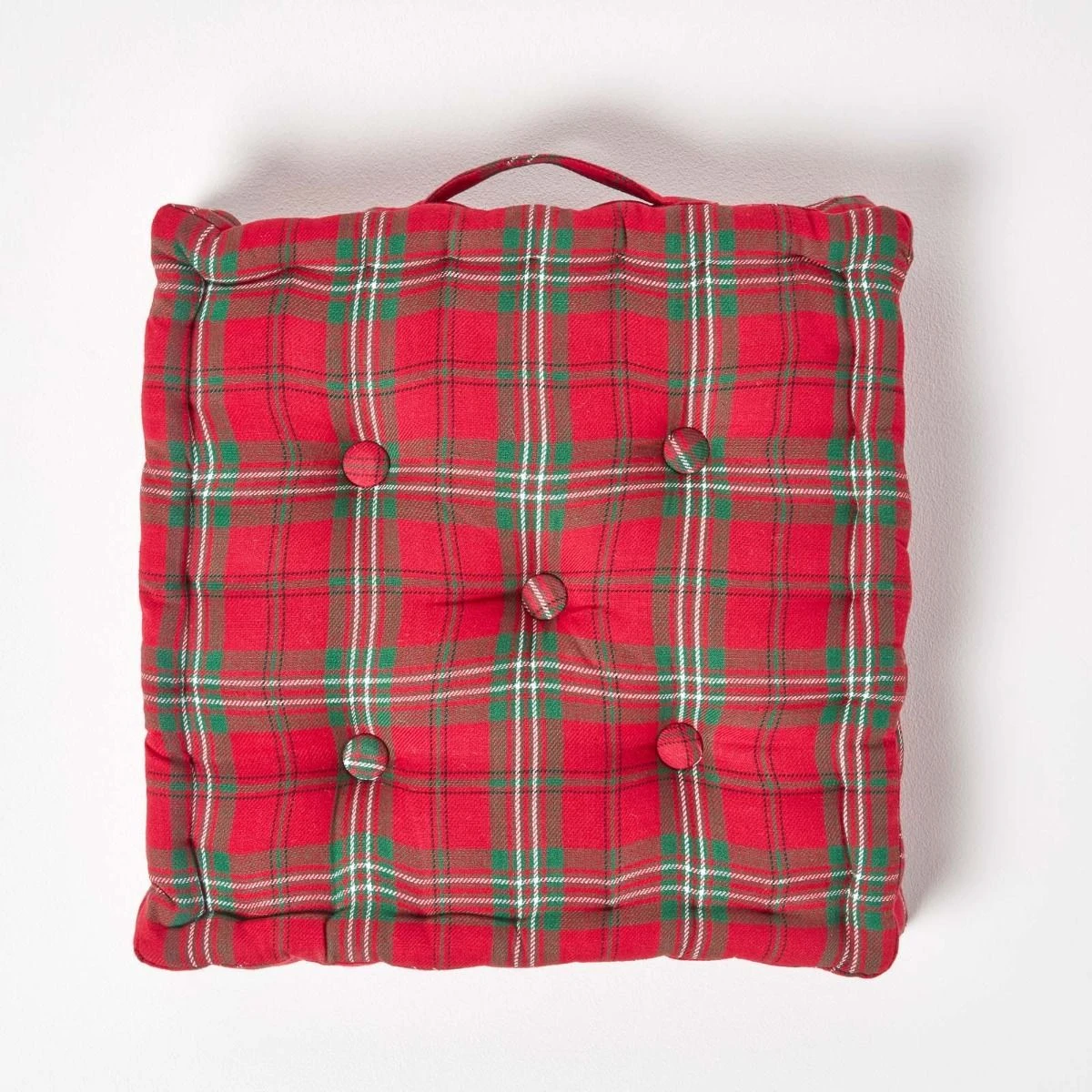 Cotton Edward Tartan Floor Cushion 5 Cotton Edward Tartan Floor Cushion - Image 3