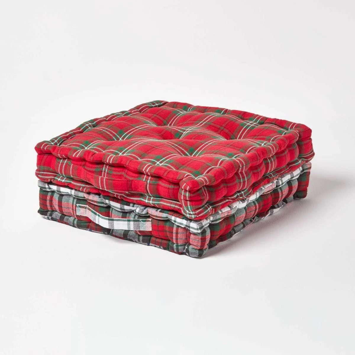 Cotton Edward Tartan Floor Cushion 8 Cotton Edward Tartan Floor Cushion - Image 6