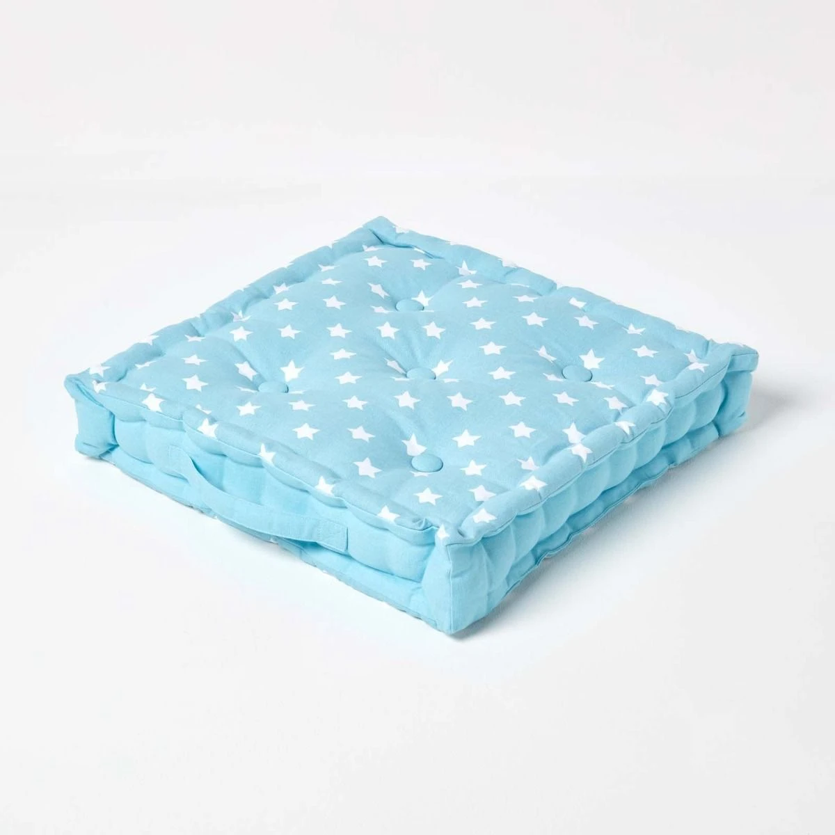 Cotton Blue Stars Floor Cushion 3 Cotton Blue Stars Floor Cushion