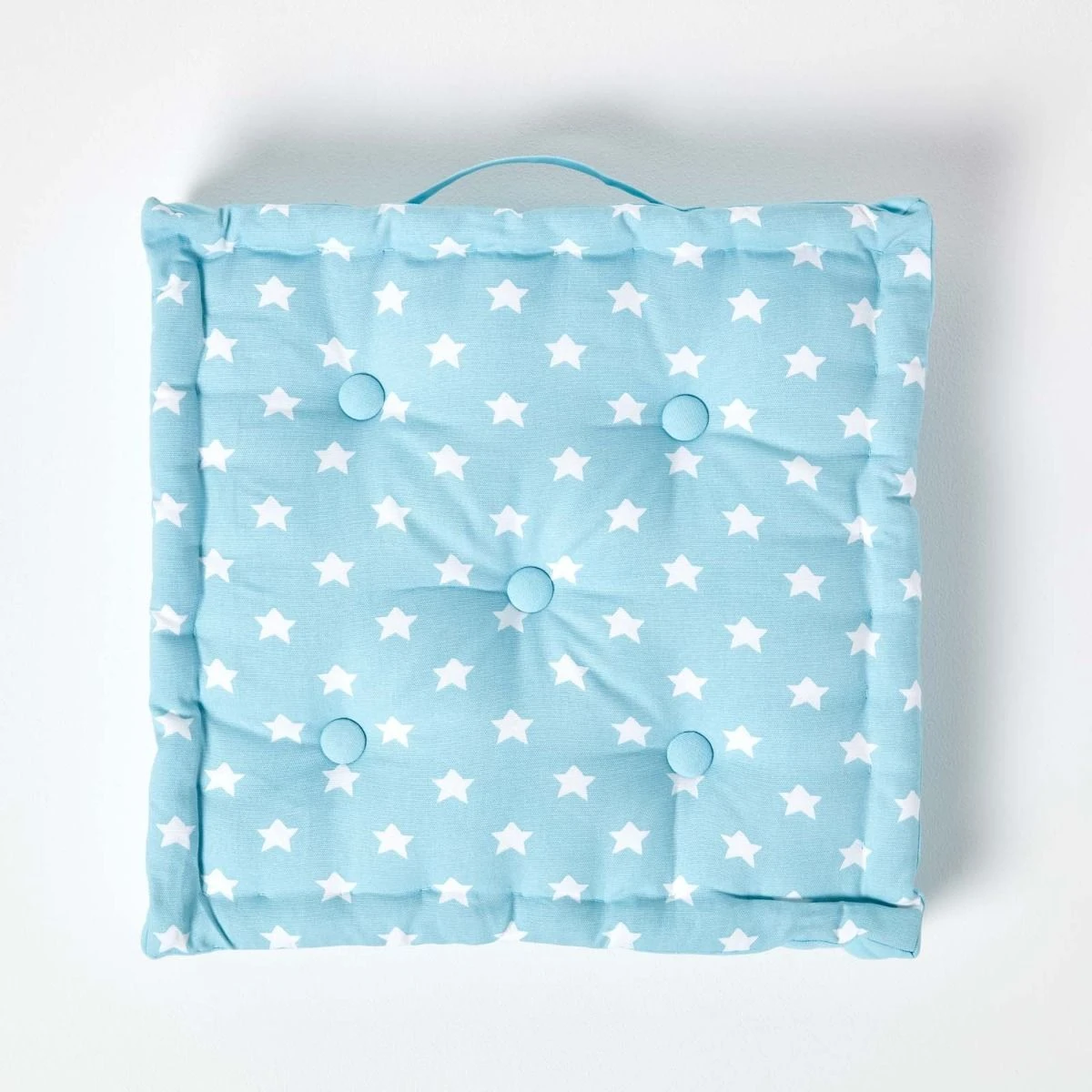 Cotton Blue Stars Floor Cushion 5 Cotton Blue Stars Floor Cushion - Image 3