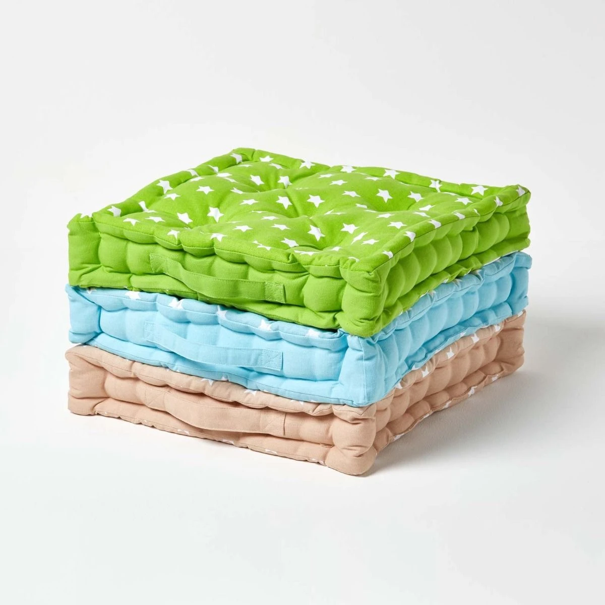 Cotton Blue Stars Floor Cushion 8 Cotton Blue Stars Floor Cushion - Image 6