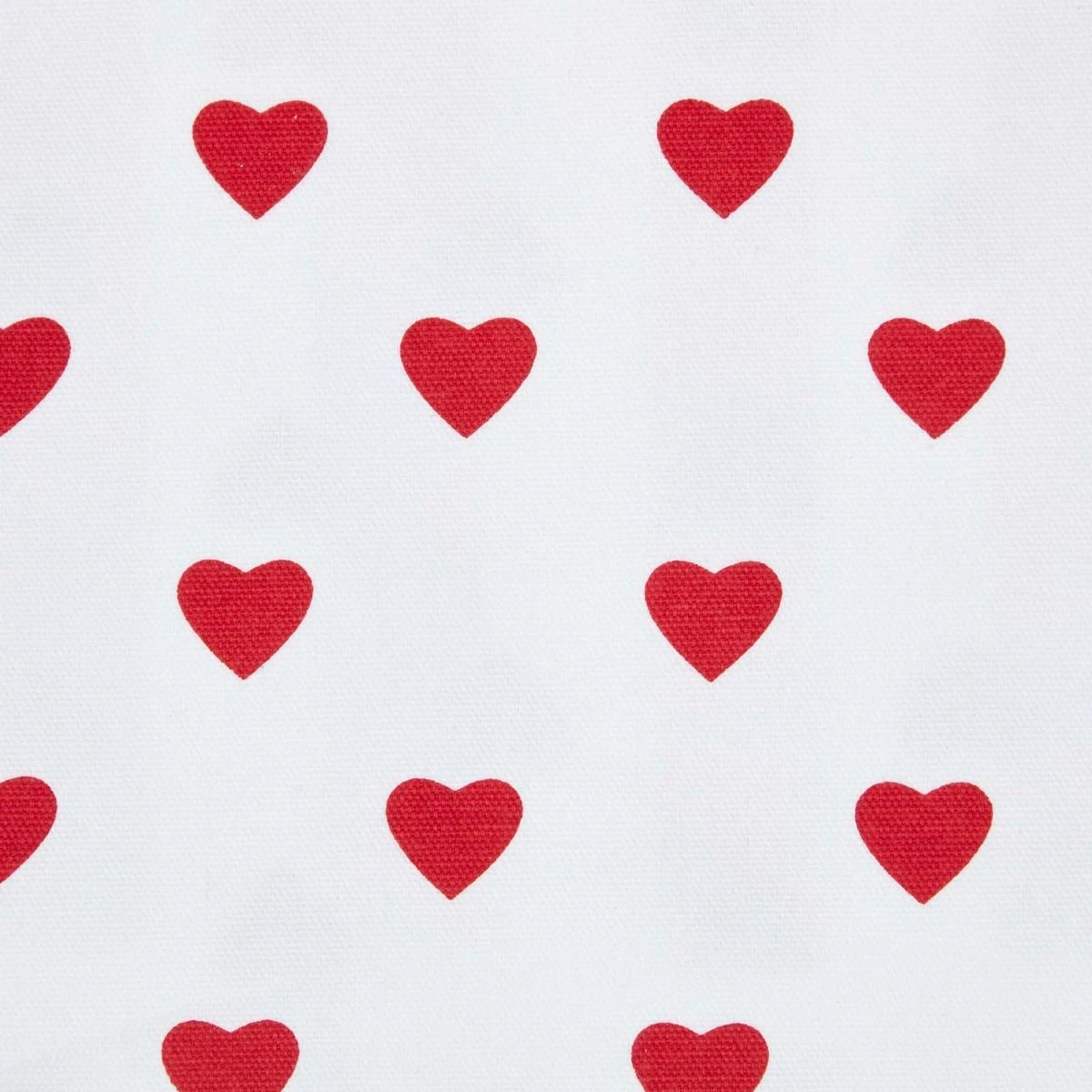 Red Love Hearts Ready Made Eyelet Curtain Pair 7 Red Love Hearts Ready Made Eyelet Curtain Pair - Image 5