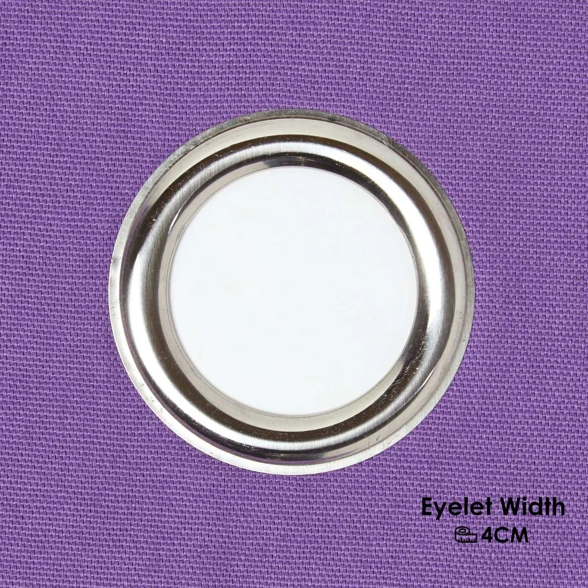 Cotton Plain Purple Ready Made Eyelet Curtain Pair 6 Cotton Plain Purple Ready Made Eyelet Curtain Pair - Image 4