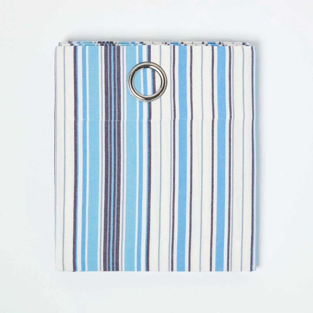 New England Stripes Ready Made Eyelet Curtain Pair 4 New England Stripes Ready Made Eyelet Curtain Pair - Image 2