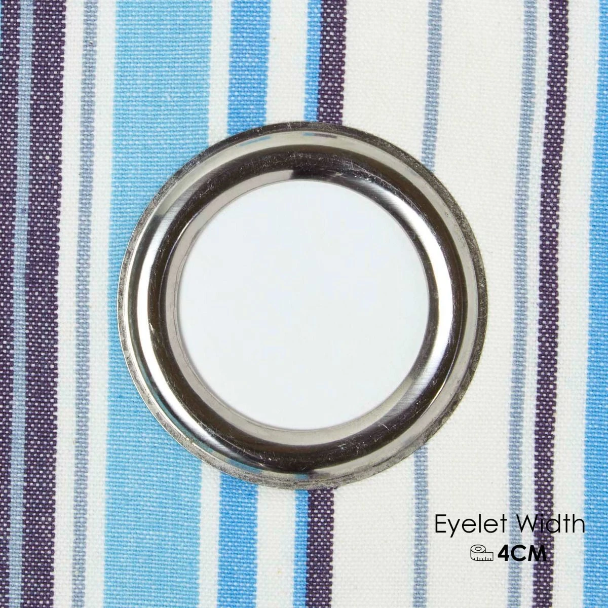 New England Stripes Ready Made Eyelet Curtain Pair 5 New England Stripes Ready Made Eyelet Curtain Pair - Image 3