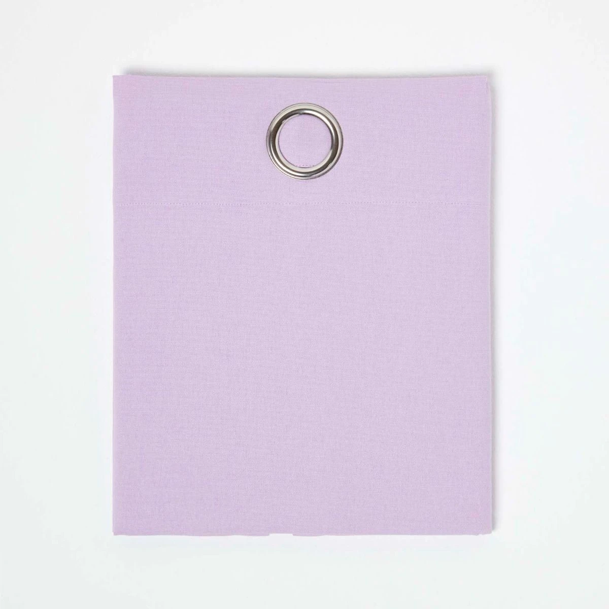 Cotton Plain Mauve Ready Made Eyelet Curtain Pair 4 Cotton Plain Mauve Ready Made Eyelet Curtain Pair - Image 2