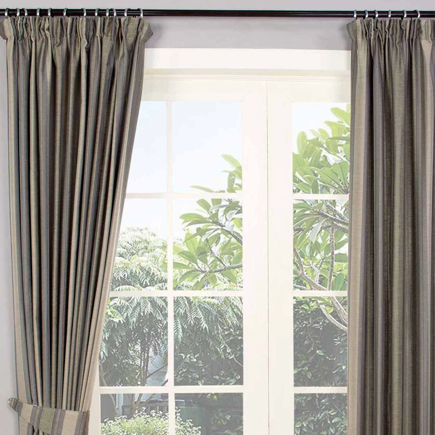 Grey Jacquard Curtain Modern Striped Design Fully Lined 3 Grey Jacquard Curtain Modern Striped Design Fully Lined