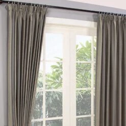 Grey Jacquard Curtain Modern Striped Design Fully Lined 8 Grey Jacquard Curtain Modern Striped Design Fully Lined -Best Homeware Store marbella collection lined curtain gold side 2