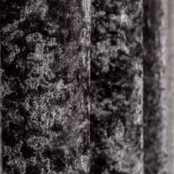 Dark Grey Luxury Crushed Velvet Lined Eyelet Curtain Pair 6 Dark Grey Luxury Crushed Velvet Lined Eyelet Curtain Pair -Best Homeware Store nd89957 9