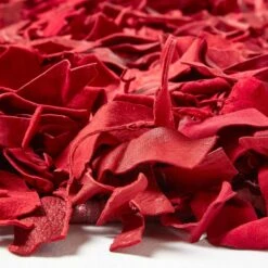 Dallas Leather Shaggy Rug Red 10 Dallas Leather Shaggy Rug Red -Best Homeware Store ru1121 04