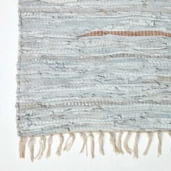 Leather Glitter Rug Silver And Natural 9 Leather Glitter Rug Silver And Natural -Best Homeware Store ru1147 03