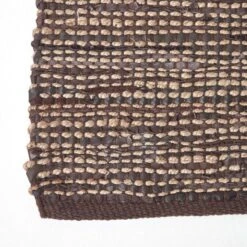 Madras Leather Hemp Rug Brown 9 Madras Leather Hemp Rug Brown -Best Homeware Store ru1148 03