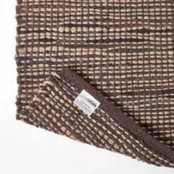 Madras Leather Hemp Rug Brown 11 Madras Leather Hemp Rug Brown -Best Homeware Store ru1148 05