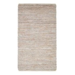 Madras Leather Hemp Rug Natural -Best Homeware Store ru1149a 02