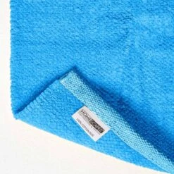 Chenille Plain Cotton Extra Large Rug Blue, 110 X 170 Cm