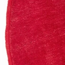 Hand Tufted Plain Cotton Red Large Round Rug 9 Hand Tufted Plain Cotton Red Large Round Rug -Best Homeware Store ru1234b 03