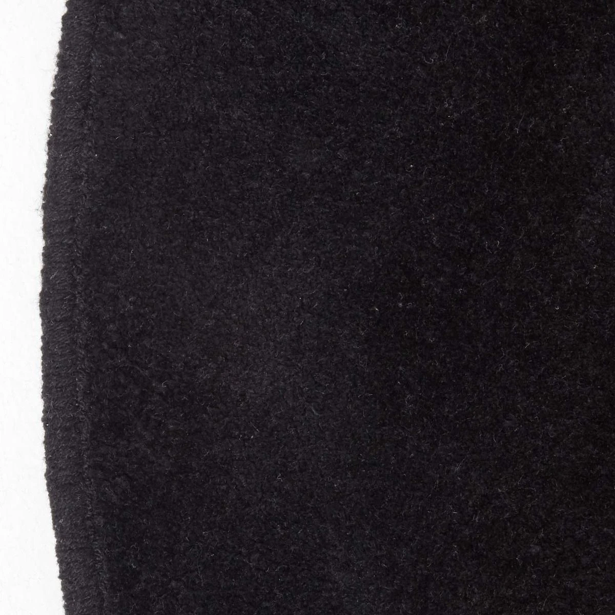 Hand Tufted Plain Cotton Black Large Round Rug 5 Hand Tufted Plain Cotton Black Large Round Rug - Image 3