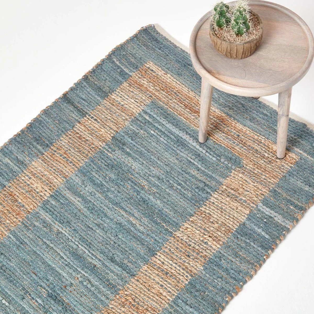 Veranda Grey And Nude Hemp Chindi Rug 3 Veranda Grey And Nude Hemp Chindi Rug