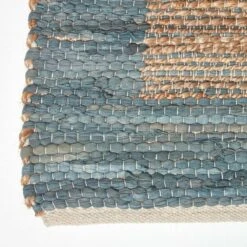 Veranda Grey And Nude Hemp Chindi Rug 9 Veranda Grey And Nude Hemp Chindi Rug -Best Homeware Store ru1263 03